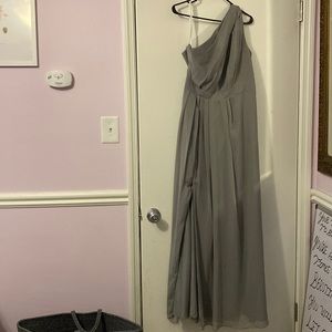 David’s bridal Bridesmaid one shoulder Dress Unaltered Size 14